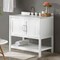 Alaterre Furniture Bennet 2pc Wooden Bathroom Vanity Set - 36-in. L Vanity, 30-in. L Rectangular Mirror, White AVAN3600WHA - alternate 10